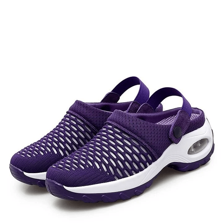 Dámske Air Cushion Plattform Mesh Mules Sneaker Sandalen