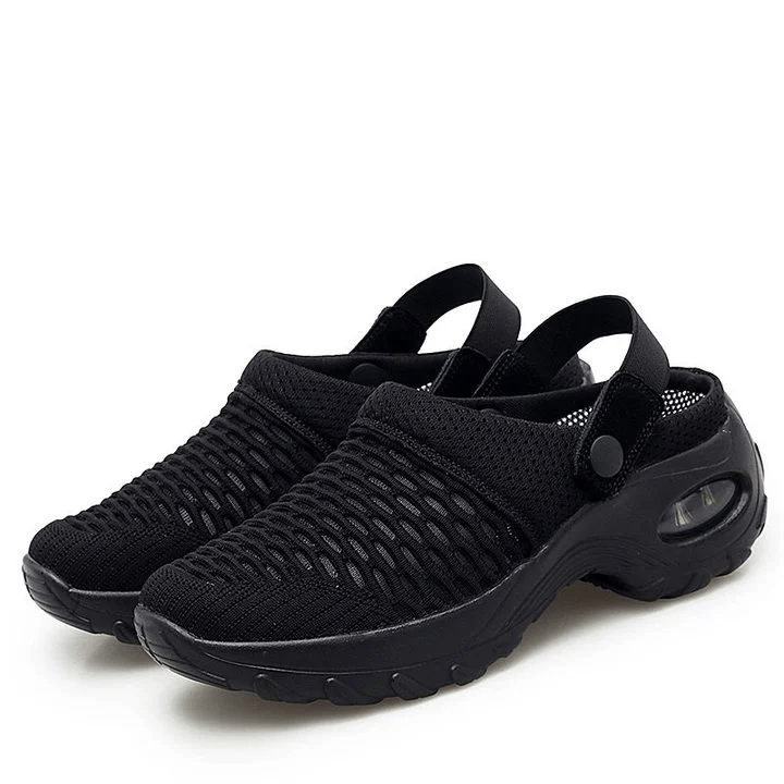 Dámske Air Cushion Plattform Mesh Mules Sneaker Sandalen