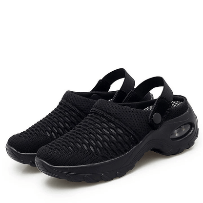 Dámske Air Cushion Plattform Mesh Mules Sneaker Sandalen