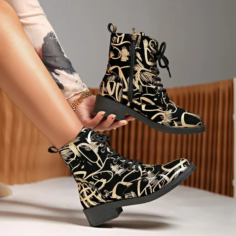 2024 Horúce predaj dámske topánky strane zips dámske topánky móda Plus veľkosť moderné topánky ženy nové Crystal kolo Toe Mid-Calf topánky