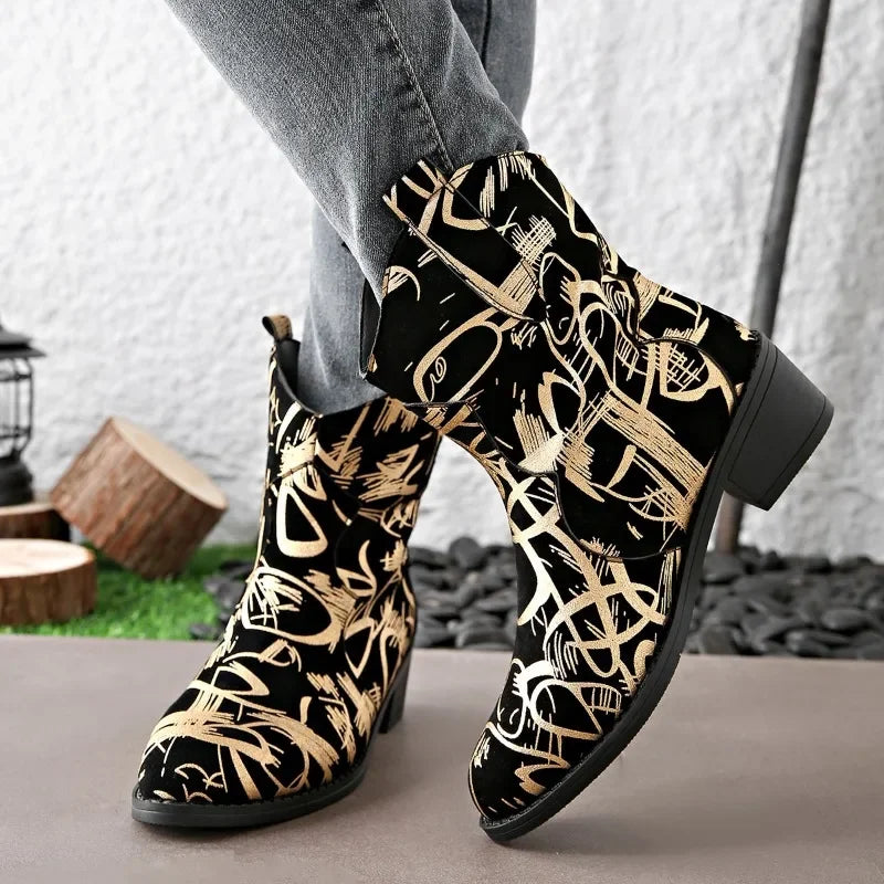 2024 Horúce predaj dámske topánky strane zips dámske topánky móda Plus veľkosť moderné topánky ženy nové Crystal kolo Toe Mid-Calf topánky