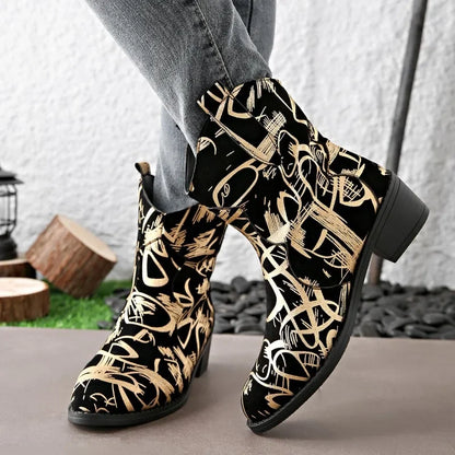 2024 Horúce predaj dámske topánky strane zips dámske topánky móda Plus veľkosť moderné topánky ženy nové Crystal kolo Toe Mid-Calf topánky