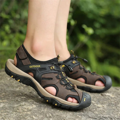 Pánske kožené sandále Turistická obuv