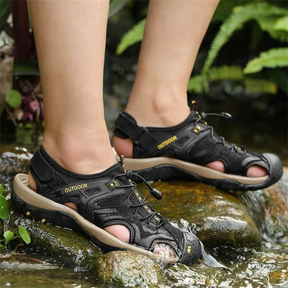 Pánske kožené sandále Turistická obuv